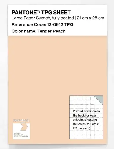 PANTONE® TPG SHEET 12-0912 TPG Tender Peach