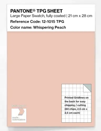 PANTONE® TPG SHEET 12-1015 TPG Whispering Peach
