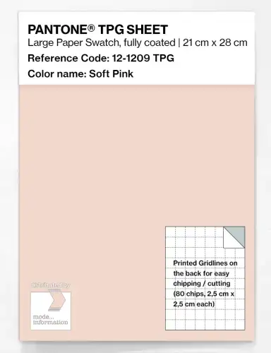 PANTONE® TPG SHEET 12-1209 TPG Soft Pink