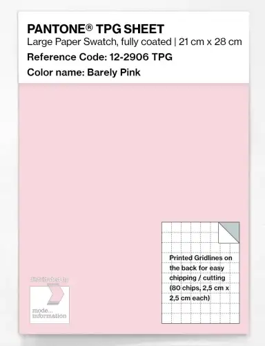 PANTONE® TPG SHEET 12-2906 TPG Barely Pink
