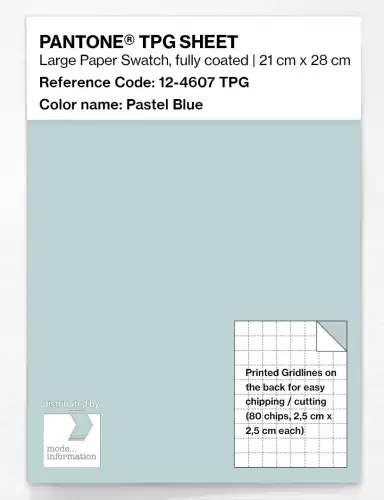 PANTONE® TPG SHEET 12-4607 TPG Pastel Blue
