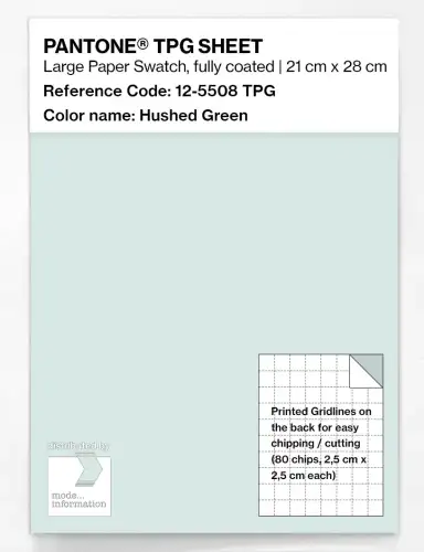 PANTONE® TPG SHEET 12-5508 TPG Hushed Green