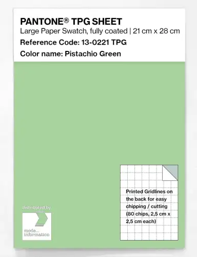 PANTONE® TPG SHEET 13-0221 TPG Pistachio Green
