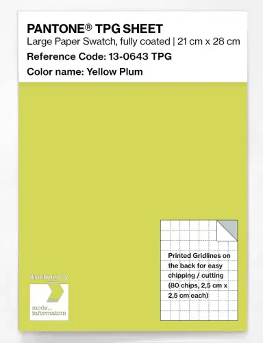 PANTONE® TPG SHEET 13-0643 TPG Yellow Plum