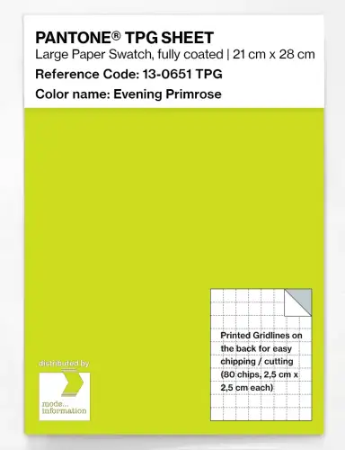 PANTONE® TPG SHEET 13-0651 TPG Evening Primrose