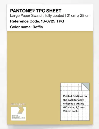 PANTONE® TPG SHEET 13-0725 TPG Raffia