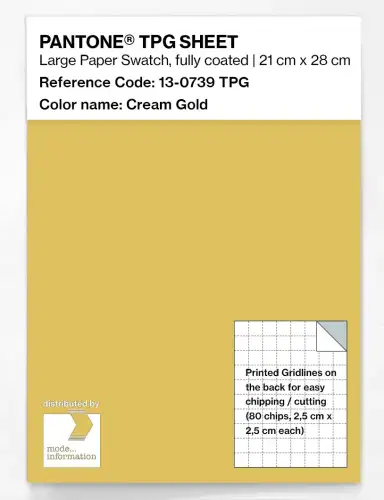 PANTONE® TPG SHEET 13-0739 TPG Cream Gold