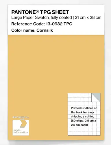 PANTONE® TPG SHEET 13-0932 TPG Cornsilk