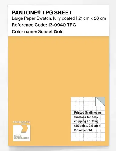 PANTONE® TPG SHEET 13-0940 TPG Sunset Gold