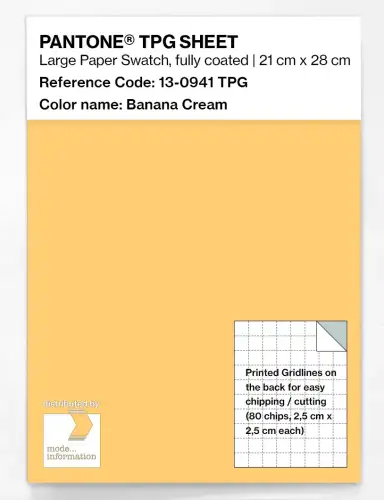 PANTONE® TPG SHEET 13-0941 TPG Banana Cream