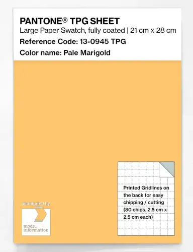 PANTONE® TPG SHEET 13-0945 TPG Pale Marigold