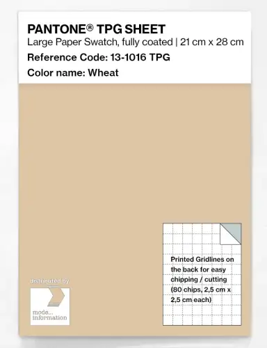 PANTONE® TPG SHEET 13-1016 TPG Wheat