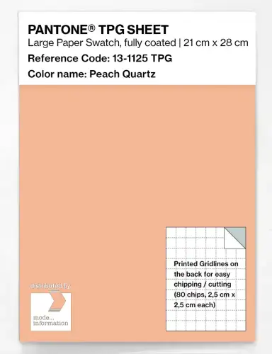 PANTONE® TPG SHEET 13-1125 TPG Peach Quartz