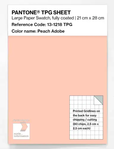 PANTONE® TPG SHEET 13-1218 TPG Peach Adobe