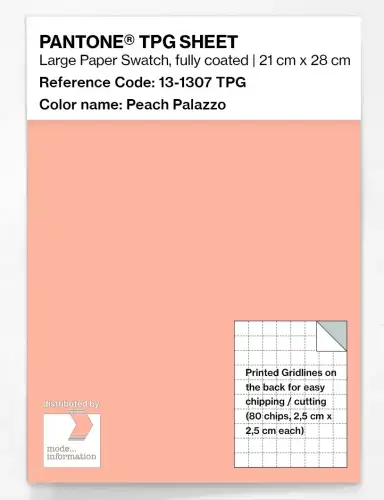 PANTONE® TPG SHEET 13-1307 TPG Peach Palazzo