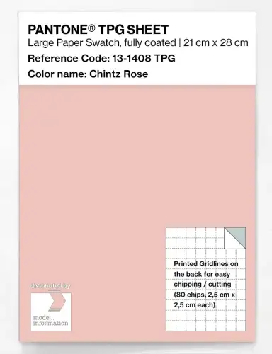 PANTONE® TPG SHEET 13-1408 TPG Chintz Rose