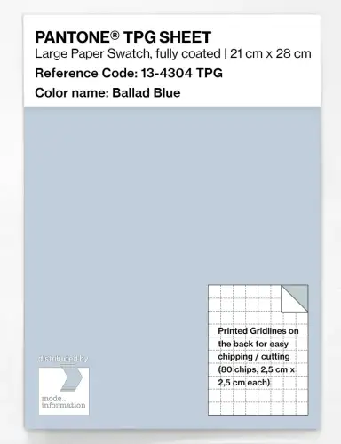 PANTONE® TPG SHEET 13-4304 TPG Ballad Blue