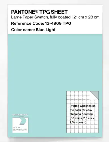 PANTONE® TPG SHEET 13-4909 TPG Blue Light