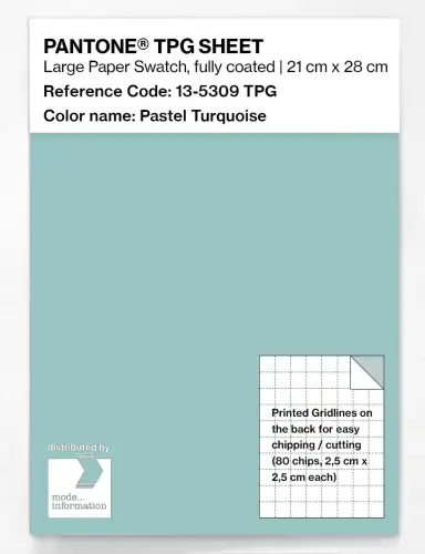 PANTONE® TPG SHEET 13-5309 TPG Pastel Turquoise