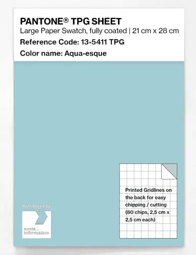 PANTONE® TPG SHEET 13-5411 TPG Aqua-esque