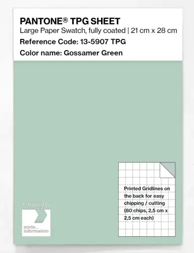 PANTONE® TPG SHEET 13-5907 TPG Gossamer Green