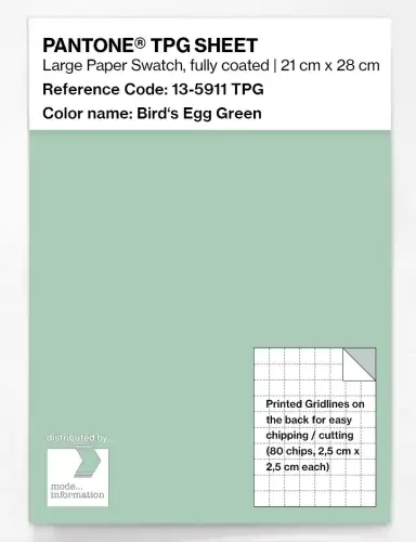 PANTONE® TPG SHEET 13-5911 TPG Bird's Egg Green