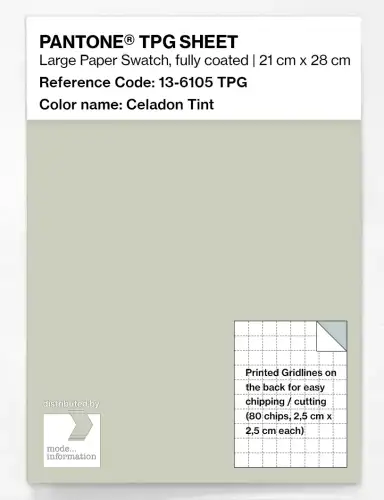PANTONE® TPG SHEET 13-6105 TPG Celadon Tint