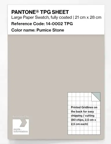 PANTONE® TPG SHEET 14-0002 TPG Pumice Stone