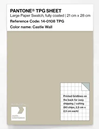 PANTONE® TPG SHEET 14-0108 TPG Castle Wall