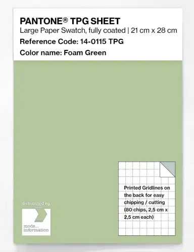 PANTONE® TPG SHEET 14-0115 TPG Foam Green