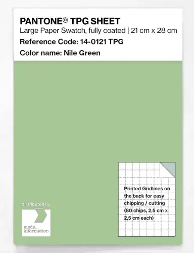 PANTONE® TPG SHEET 14-0121 TPG Nile Green
