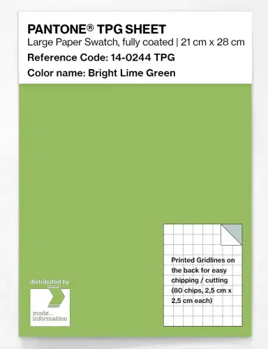 PANTONE® TPG SHEET 14-0244 TPG Bright Lime Green