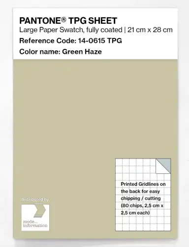 PANTONE® TPG SHEET 14-0615 TPG Green Haze