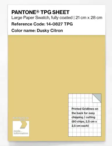 PANTONE® TPG SHEET 14-0827 TPG Dusky Citron