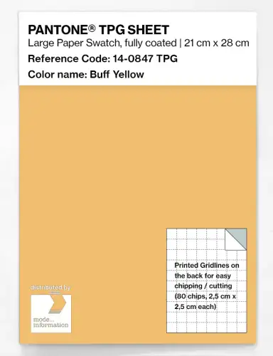 PANTONE® TPG SHEET 14-0847 TPG Buff Yellow