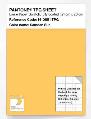 PANTONE® TPG SHEET 14-0851 TPG Samoan Sun