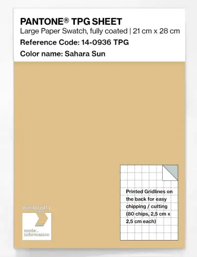 PANTONE® TPG SHEET 14-0936 TPG Sahara Sun