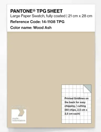 PANTONE® TPG SHEET 14-1108 TPG Wood Ash