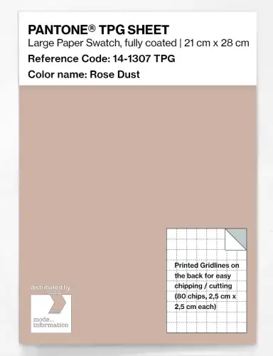 PANTONE® TPG SHEET 14-1307 TPG Rose Dust