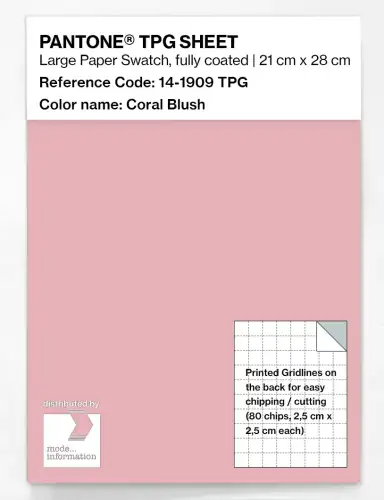PANTONE® TPG SHEET 14-1909 TPG Coral Blush