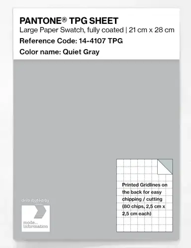PANTONE® TPG SHEET 14-4107 TPG Quiet Gray