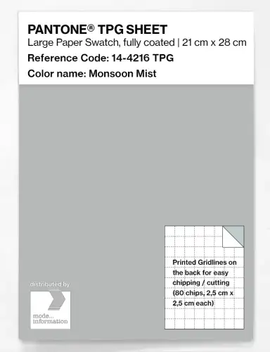 PANTONE® TPG SHEET 14-4216 TPG Monsoon Mist