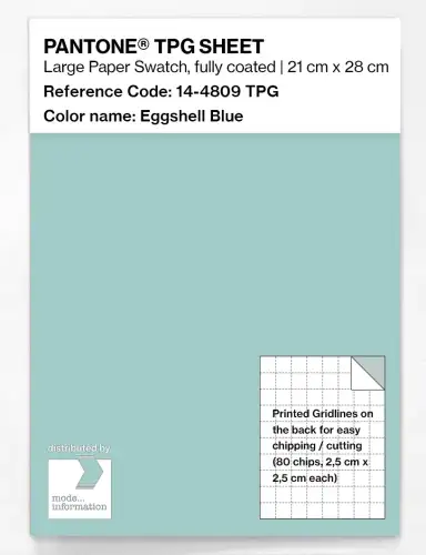 PANTONE® TPG SHEET 14-4809 TPG Eggshell Blue