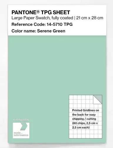 PANTONE® TPG SHEET 14-5710 TPG Serene Green
