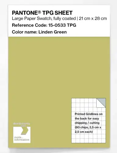 PANTONE® TPG SHEET 15-0533 TPG Linden Green