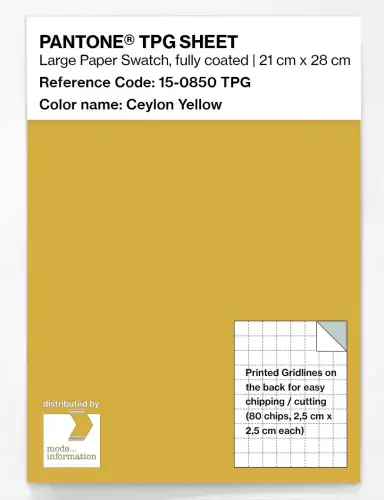 PANTONE® TPG SHEET 15-0850 TPG Ceylon Yellow