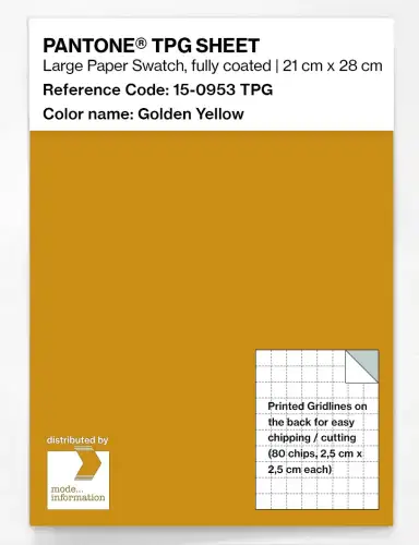 PANTONE® TPG SHEET 15-0953 TPG Golden Yellow
