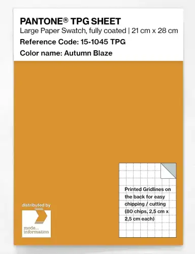PANTONE® TPG SHEET 15-1045 TPG Autumn Blaze