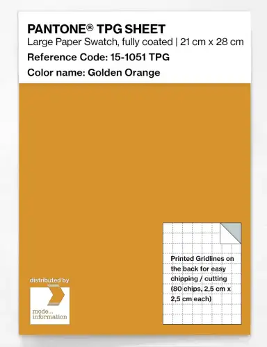 PANTONE® TPG SHEET 15-1051 TPG Golden Orange