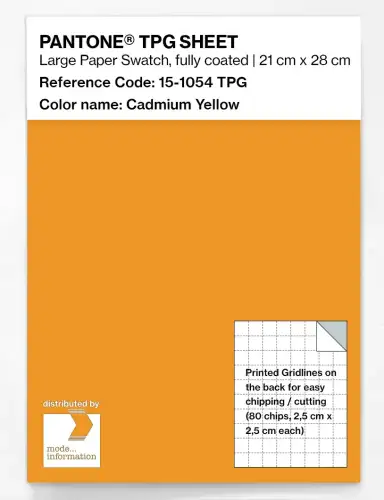 PANTONE® TPG SHEET 15-1054 TPG Cadmium Yellow